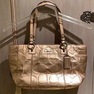 Coach Metallic Gold Shoulder Bag